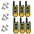 Dewalt Heavy-Duty 1-Watt FRS Walkie-Talkies with Headsets, Yellow and Black, Business Bundle 6 Pack,  3DXFRS300-SV1